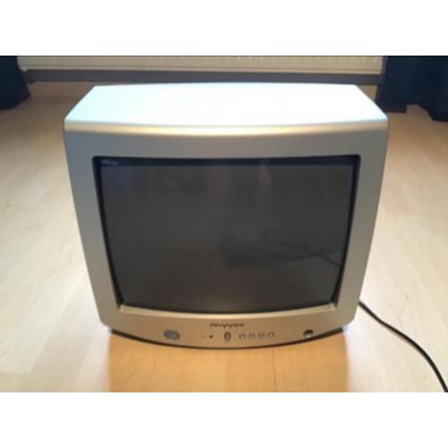 Sharp kleurentelevisie 14 inch, zilverkleurig, met teletekst