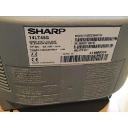 Sharp kleurentelevisie 14 inch, zilverkleurig, met teletekst