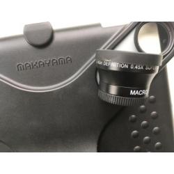 Makayama filmstand Ipad 3 met Neewer groothoek lens