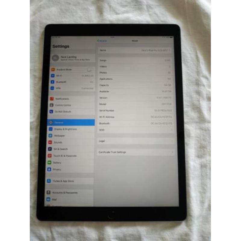 APPLE IPAD PRO 2 12.9 2017 64GB SPACE GREY A1670 + CASES :-o