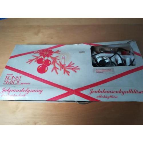 Vintage kerstverlichting, jaren zeventig. 16 grote lampjes