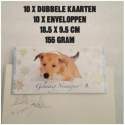Dubbele wenskaarten x 10 stuks met envelop