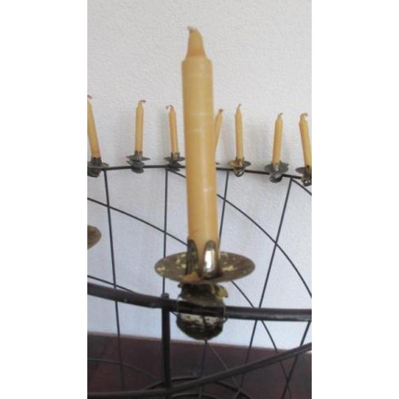 Doosje oude Gouda kaarsjes en 18 antieke kerst Clips