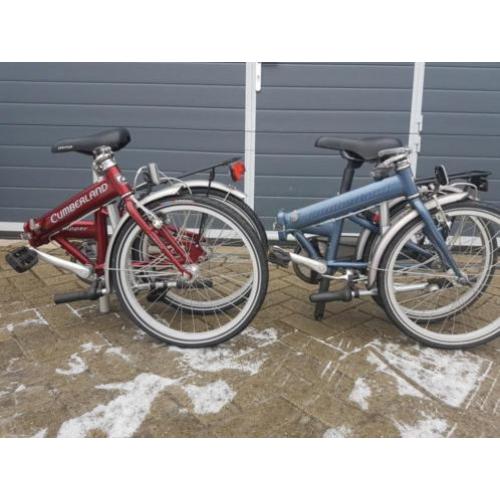 2 Aluminium Vouwfietsen 3 versnellingen naaf