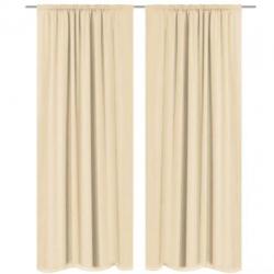 vidaXL Gordijnen verduisterend dubbellaags 140x245 cm beige