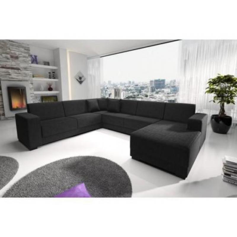 Grote hoekbank Genius - Stoffen bank - Grijs of Zwart Lounge