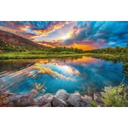 Kleurrijk Rivier Fotobehang Vliesbehang 368×248 XXL4-016