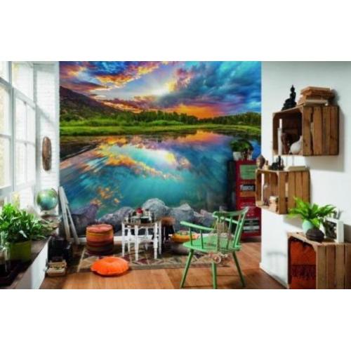 Kleurrijk Rivier Fotobehang Vliesbehang 368×248 XXL4-016