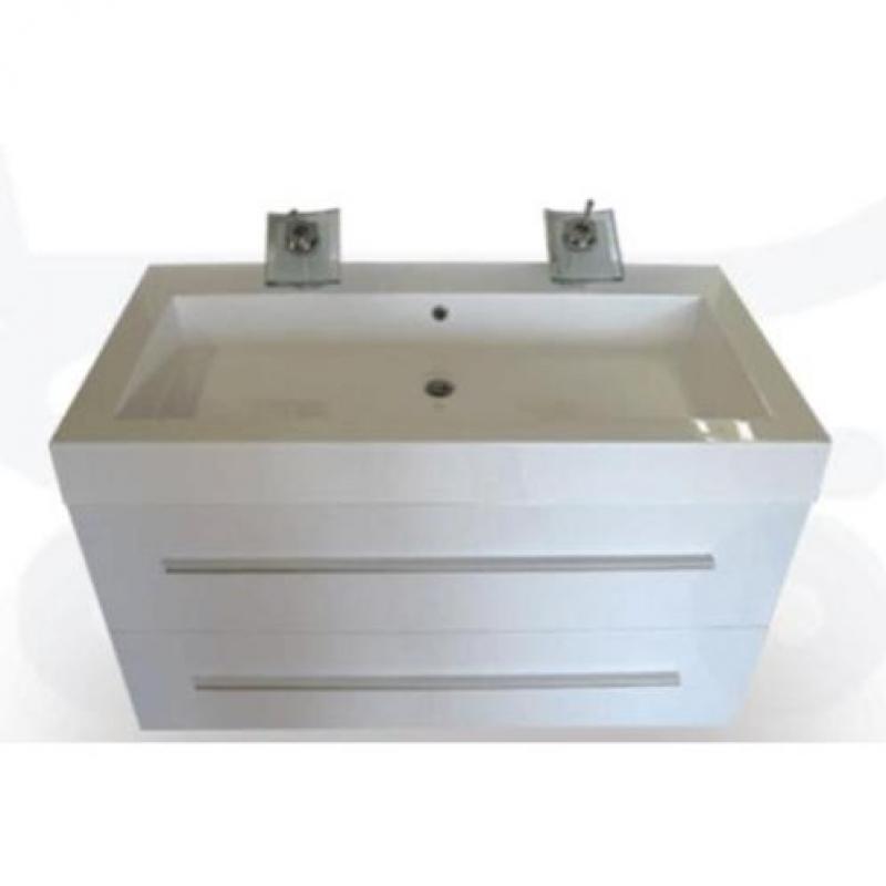 Saniclass Florence badmeubel 80x47cm hoogglans wit