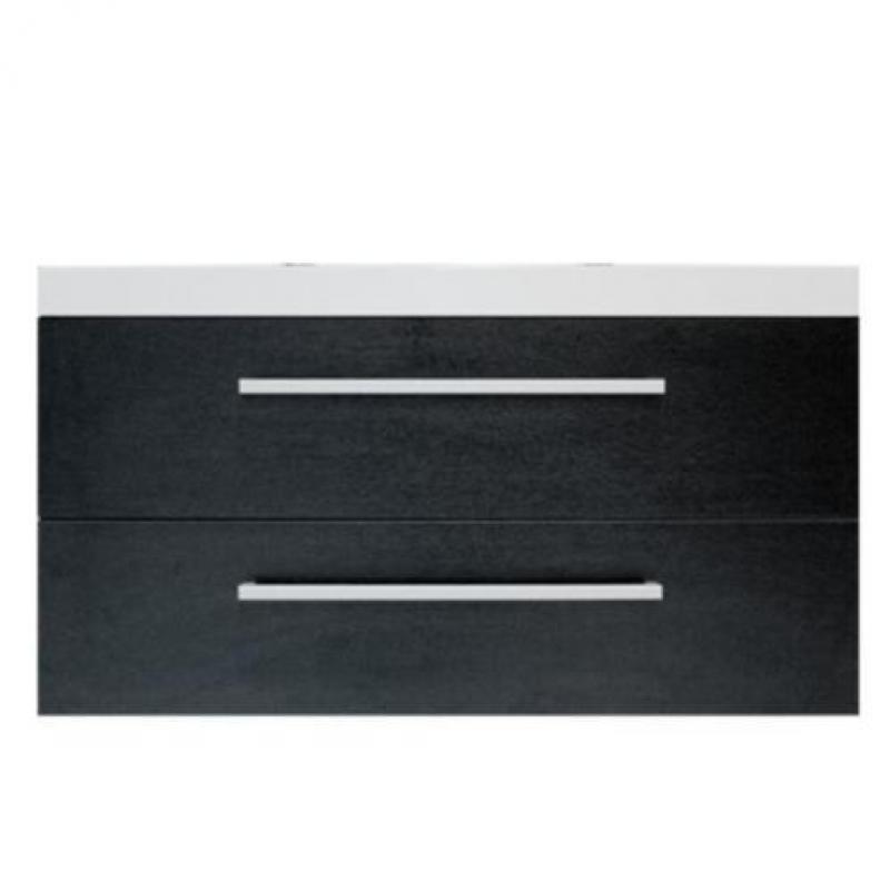 Saniclass Rome badmeubel 100cm black wood zonder kraangat