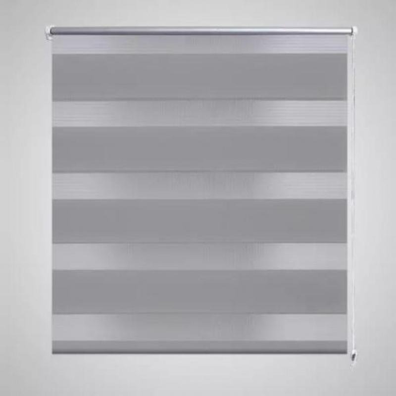 vidaXL Duo rolgordijn 100 x 175 cm grijs