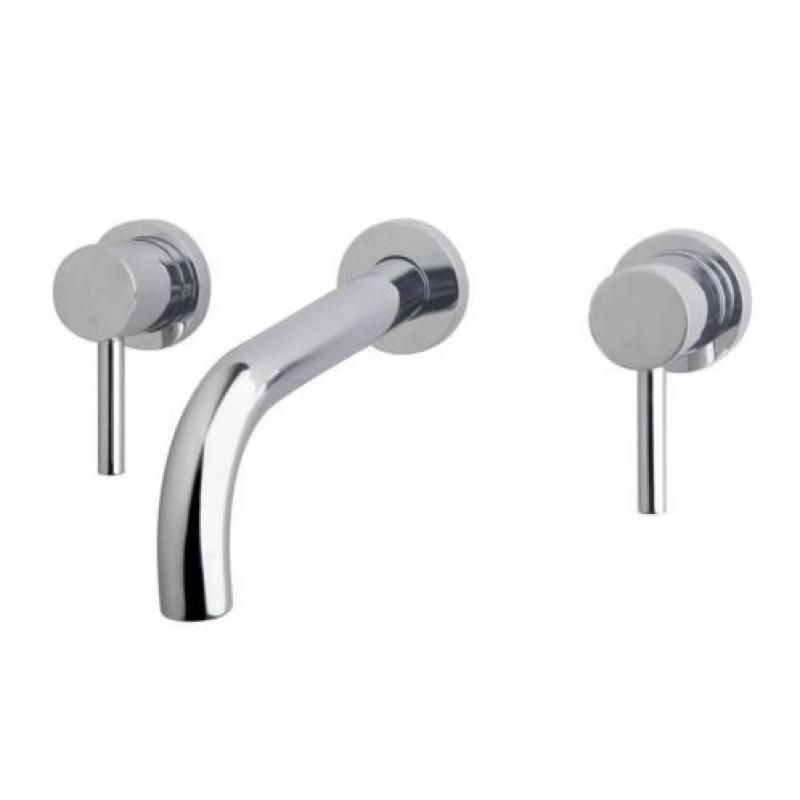 Amon Round Inbouw Wastafelmengkraan 2 Knops Chroom