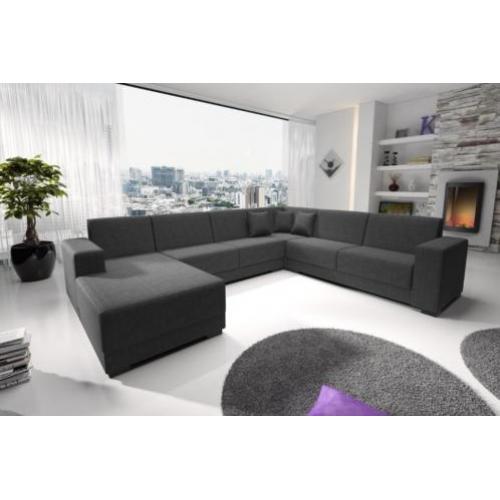 Grote hoekbank Genius - Stoffen bank - Grijs of Zwart Lounge