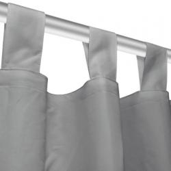 vidaXL Micro-satijnen gordijnen met lussen 140x175 cm grijs