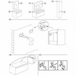 Badmeubelset Differnz Shout 60x49x45 cm Wit (Excl verlich...