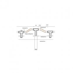 Amon Round Inbouw Wastafelmengkraan 2 Knops Chroom