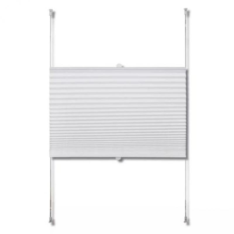 vidaXL Plisséjaloezie 80x125 cm wit