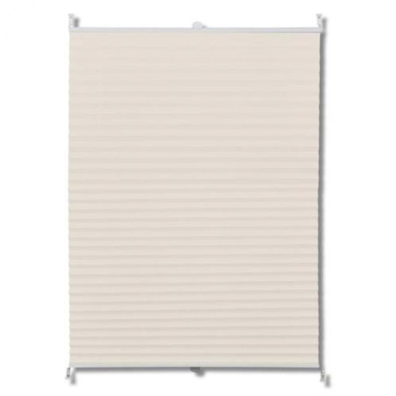 vidaXL Plissé rolgordijn 60x200cm creme