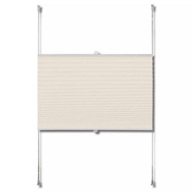 vidaXL Plissé rolgordijn 60x200cm creme