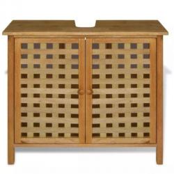 vidaXL Wastafelkast 66x29x61 cm massief walnoothout