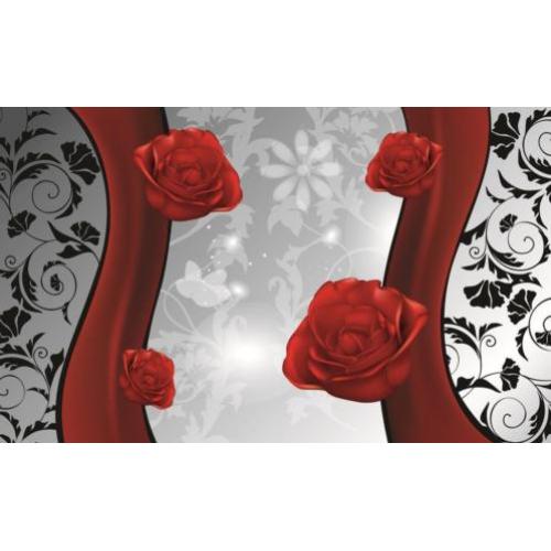 FOTOBEHANG ROZEN-BLOEMEN, VLIES, 4 BANEN, 416 x 254 cm