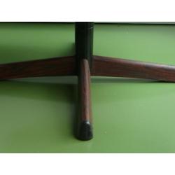 vintage leren voeten bank ottoman groen bruin