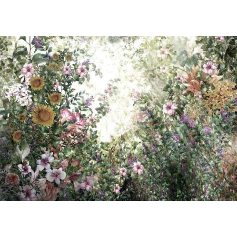 Bloemen fotobehang tuinbloemen, Diverse afm. *Fotobehang4you