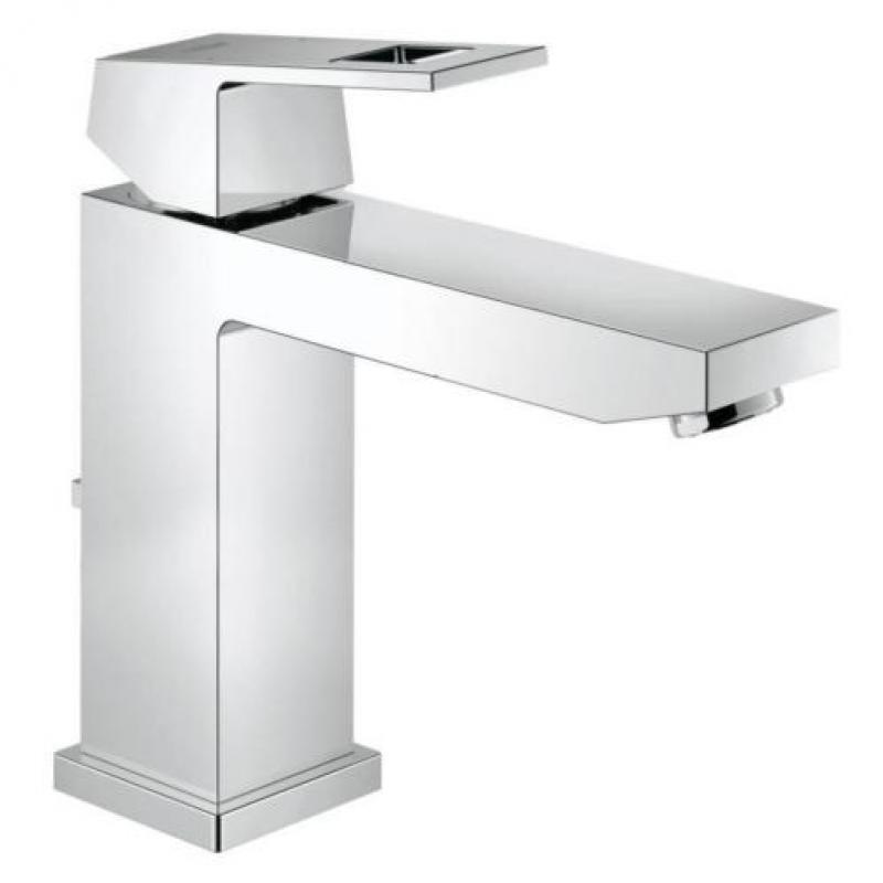 Eurocube Wastafelkraan Medium Met Waste 28 Mm Met Tempera...