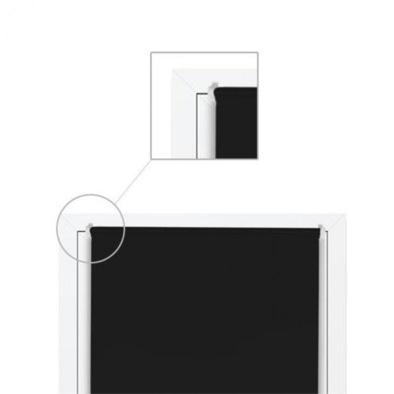 Verduisterend Rolgordijn - 75 x 150 cm - Zwart