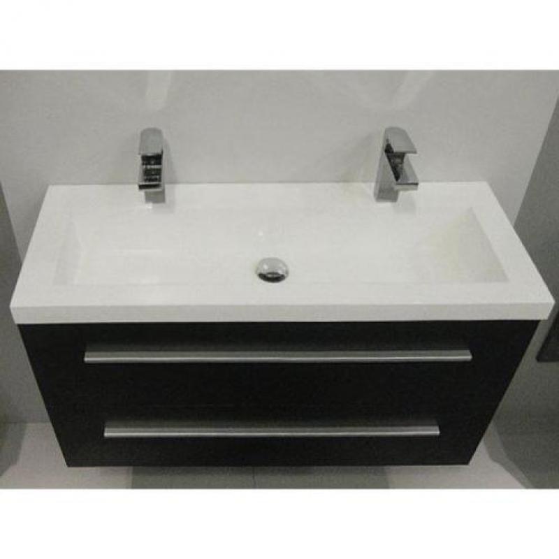 Saniclass XS line 100 ondiep badmeubel zwart