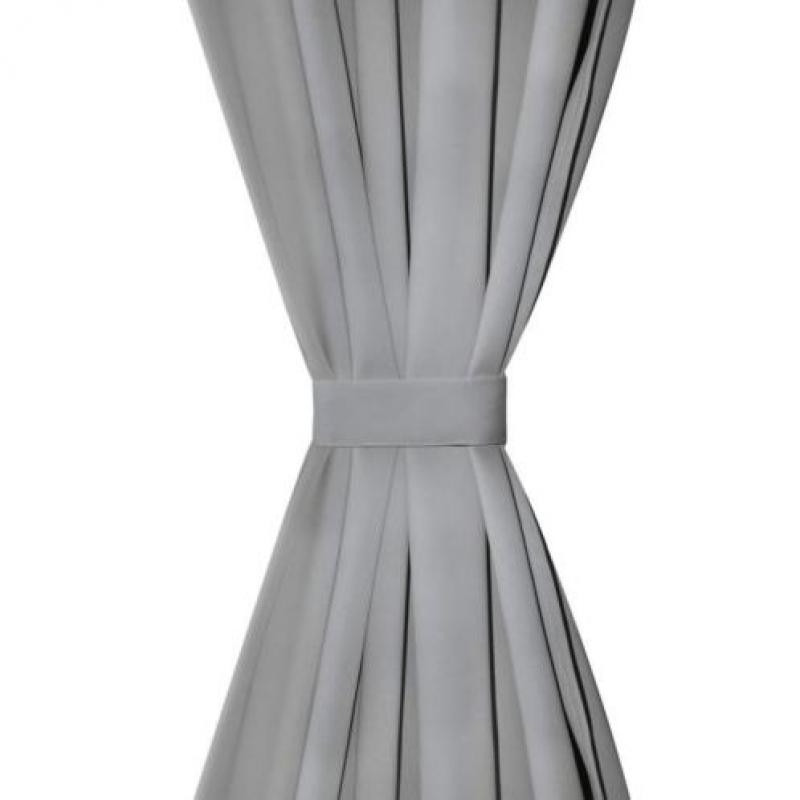 vidaXL Micro-satijnen gordijnen met lussen 140x175 cm grijs