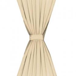 vidaXL Gordijnen verduisterend dubbellaags 140x245 cm beige