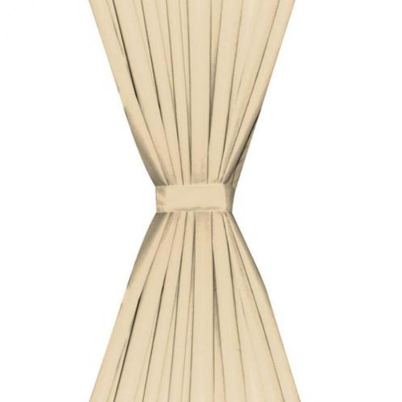vidaXL Gordijnen verduisterend dubbellaags 140x245 cm beige