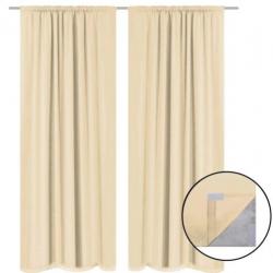vidaXL Gordijnen verduisterend dubbellaags 140x245 cm beige