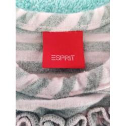 Lief setje zacht roze velours broekje en 't shirt stof truit