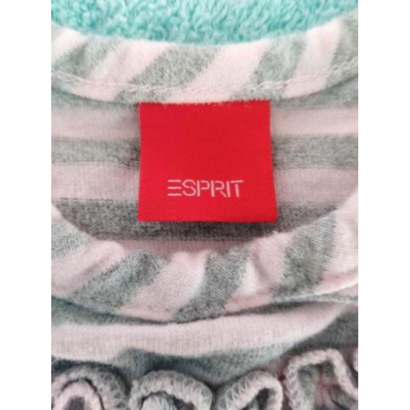 Lief setje zacht roze velours broekje en 't shirt stof truit