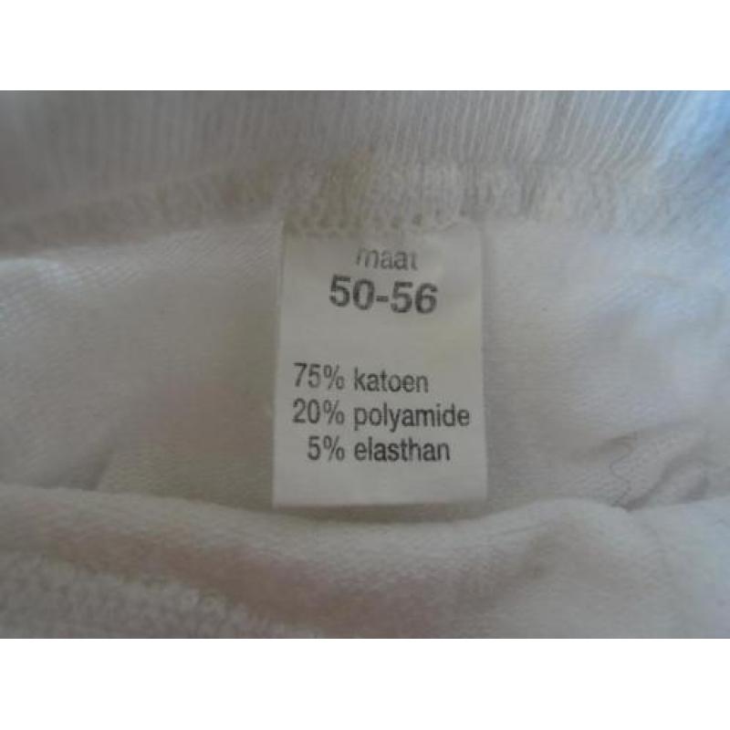 Twee witte maillots maat 50 en 56 met gratis blauwe maillot