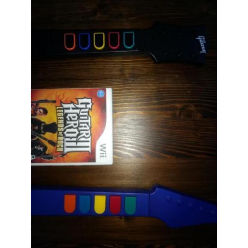 Wii Guitar Hero met 2 gitaren